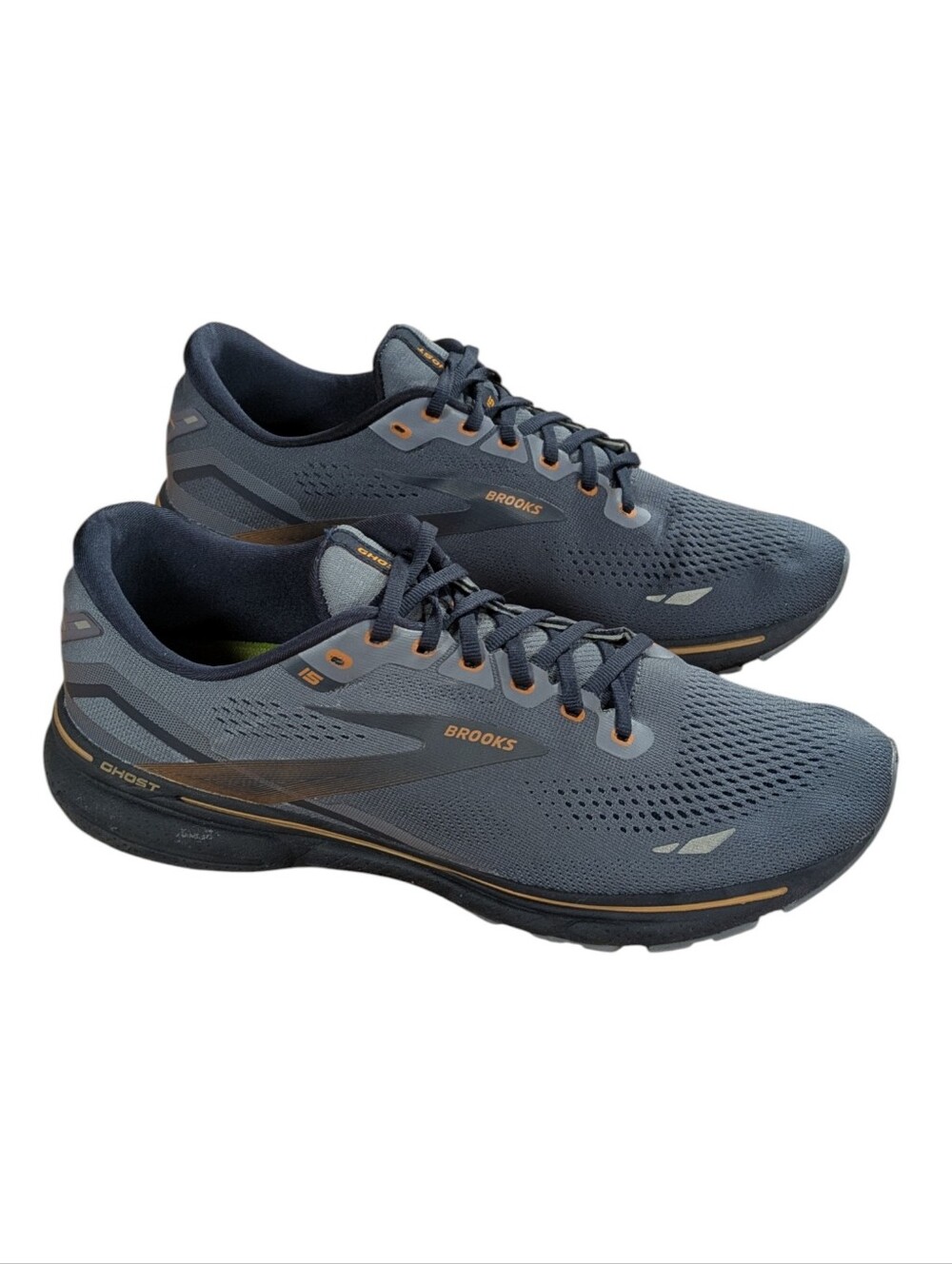 Brooks Ghost 15 Mens Running Sneakers Blue Size 12 - Picture 2 of 13